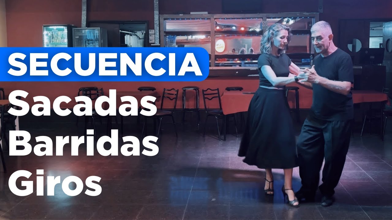 Improvisación para pista con Sacadas, giros y barridas. #tango