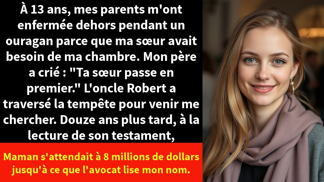 À 13 ans, mes parents m'ont enfermée dehors pendant un ouragan parce que ma sœur avait besoin de ma