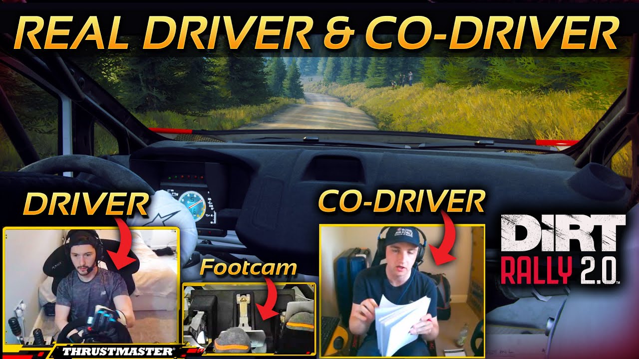 Настоящий штурман читает мне стенограмму в DiRT Rally 2.0!