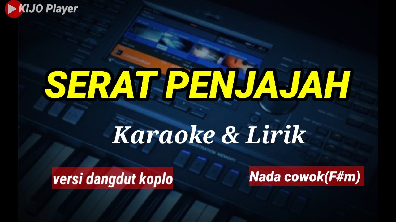 SERAT PENJAJAH || Karaoke & lirik || versi dangdut koplo || nada cowok(F