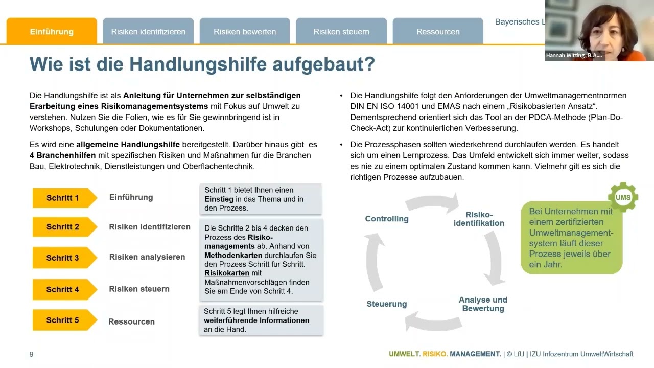 Webseminar Umweltrisikomanagement Allgemeine Handlungshilfe (2021)