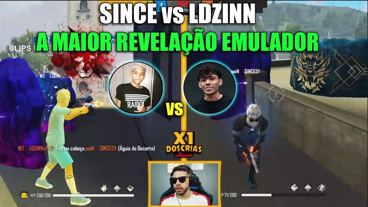 SINCE vs LDZINN A MAIOR REVELAÇÃO EMULADOR DO FREE FIRE - CLIPS FF