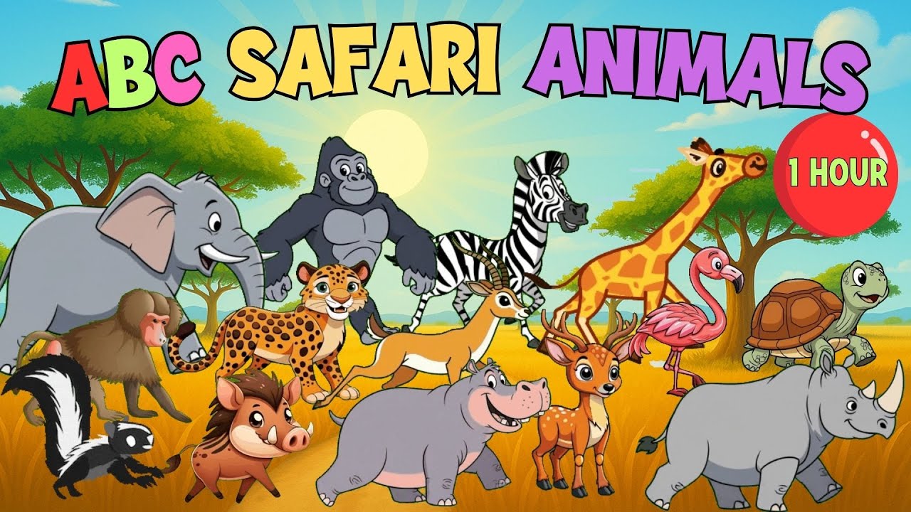 ABC Safari Animal Sounds Song + Alphabet Animals 🐘🦒 Learn ABC With Animals Song | Little Puppy Learn