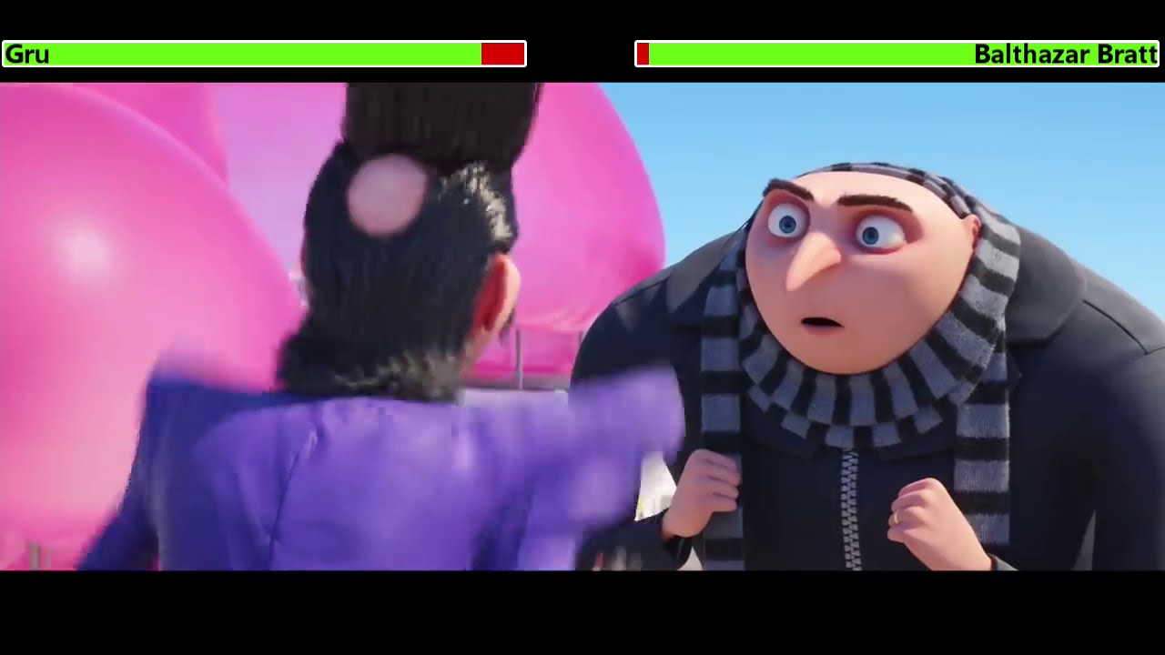 Despicable Me 3 (2017) Opening Scene with healthbars