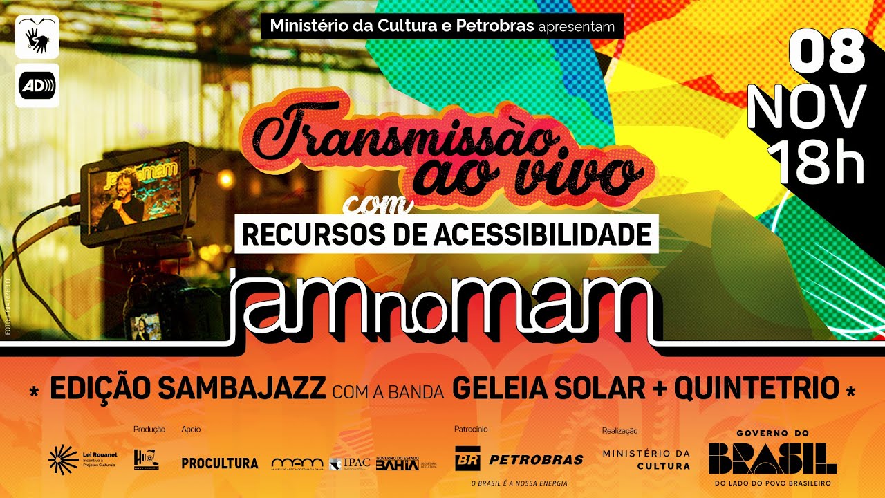 JAM no MAM ao vivo com Acessibilidade - 08 de Novembro de 2025