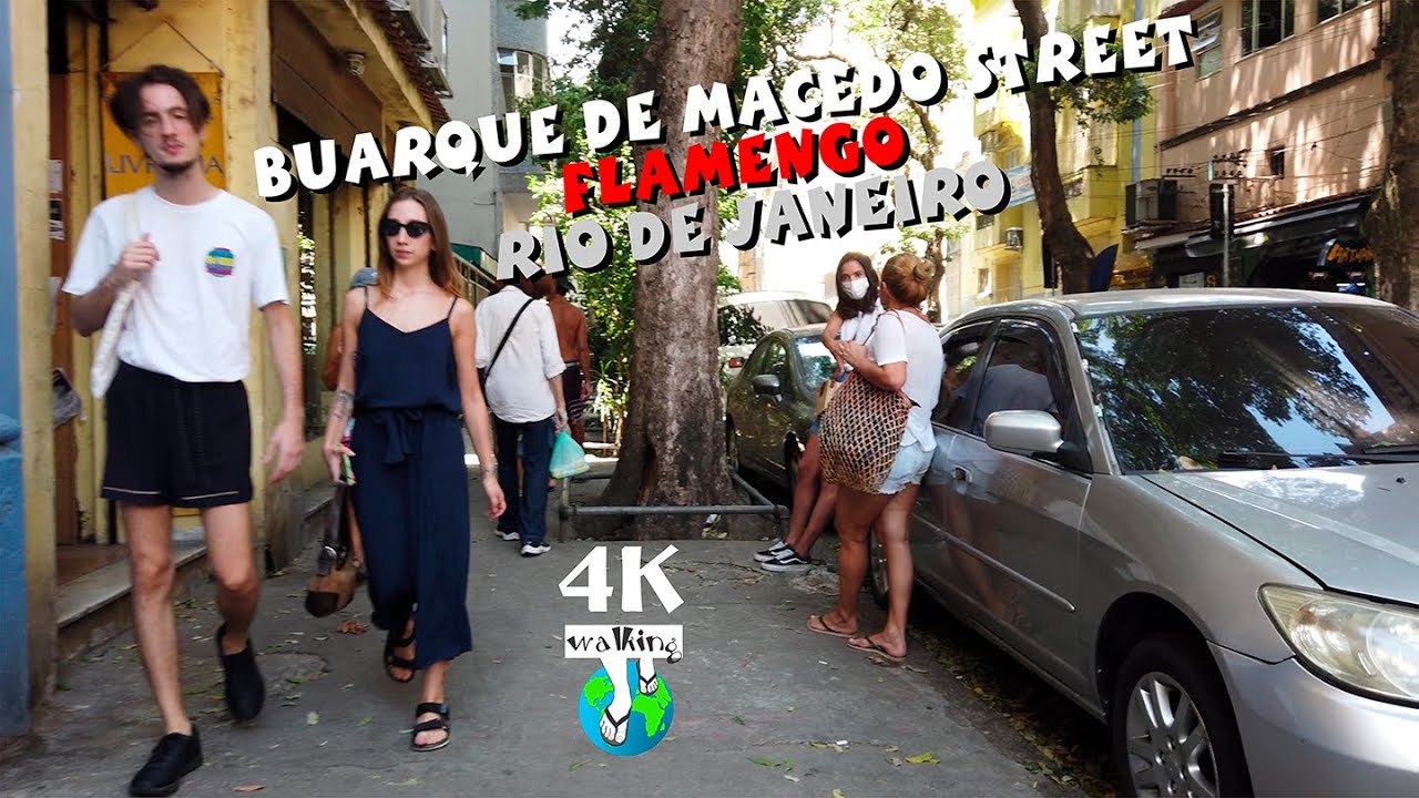 【4K】BUARQUE DE MACEDO STREET   FLAMENGO - RIO DE JANEIRO