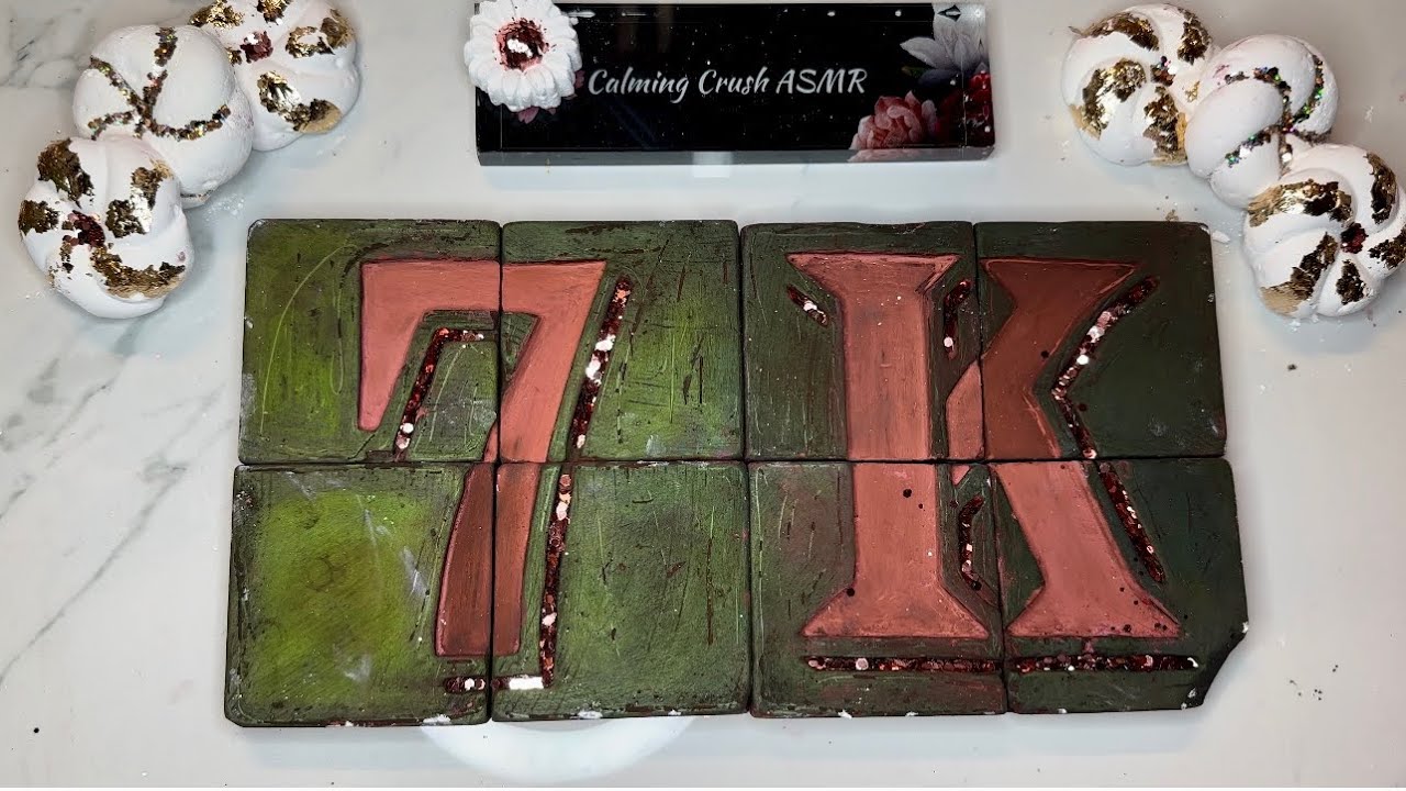 7K Celebration Crunchy Fresh Gym Chalk Carving Crush with Soft Reforms | ASMR Chalk Crush