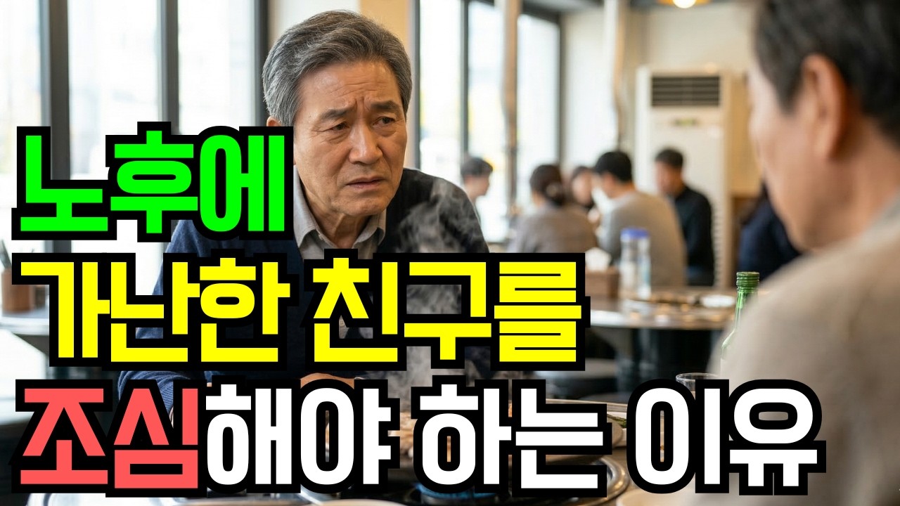 60세 넘어 깨달았습니다  노후에 가난한 친구를 멀리해야 하는 진짜 이유 시니어 노후 준비