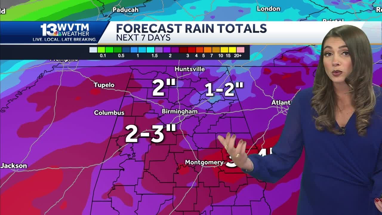 Freezing start on Saturday before milder temperatures and beneficial rain in the Alabama weather ...