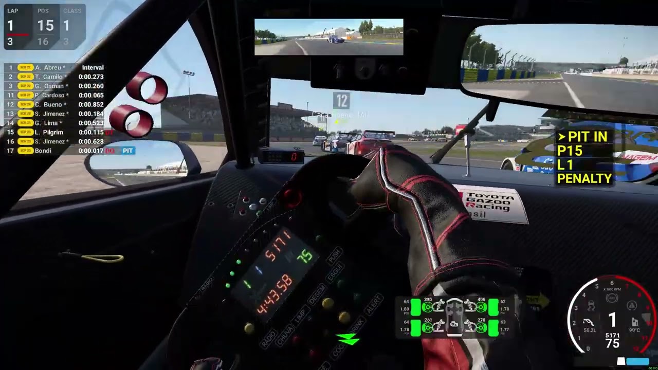 Online Race, 2 Players Many AI, Le Mans 24H, Toyota Corrolla 2023, DQ, Automobilista 2