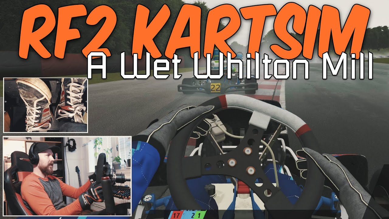 Racing on a Wet Whilton Mill - rF2 Kartsim