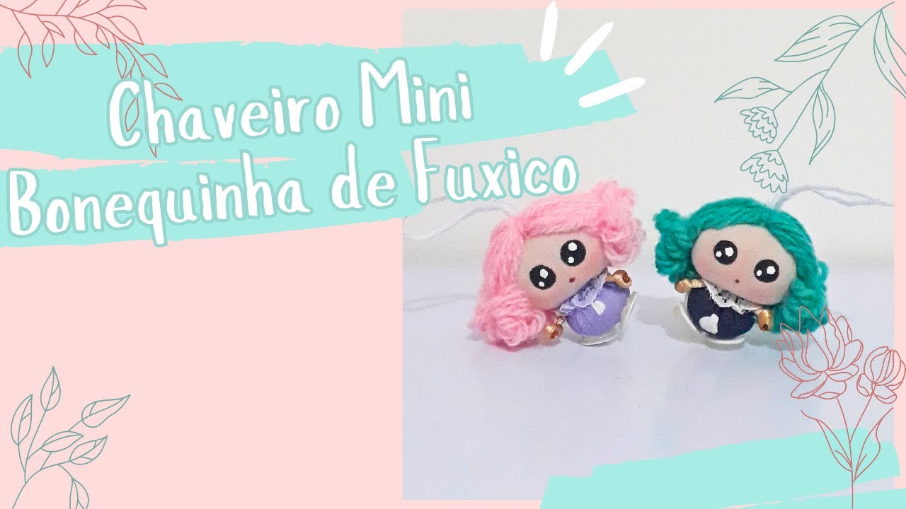 Como Fazer Um Chaveiro Mini Bonequinha De Fuxico Usando Retalhos| Fácil De Fazer Para Iniciantes