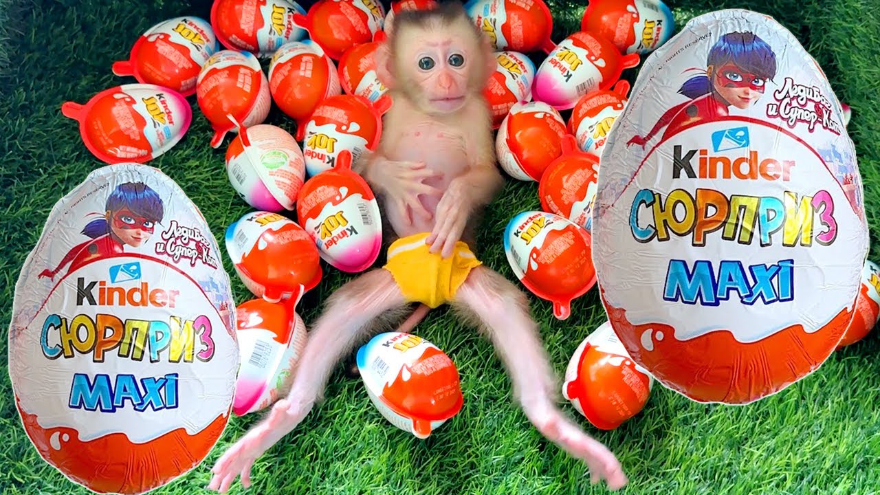 Satisfying Relaxing Milk Baby ASMR Opening Kinder Joy Chocolate, Lollipops Candie surprise eggs