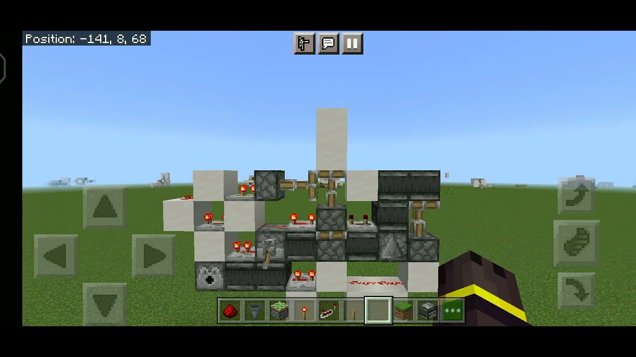my smallest 1 wide semi-hipster door in Minecraft bedrock