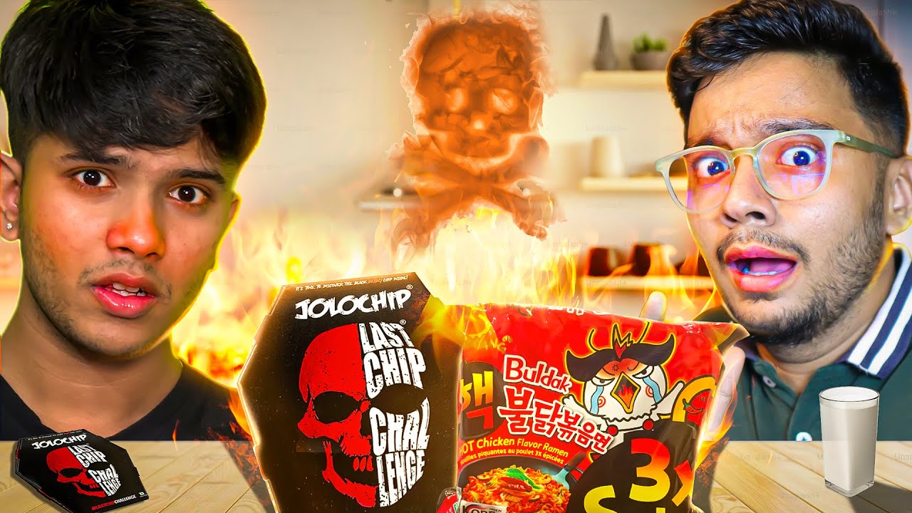 🔴 3X SPICY RAMEN & JOLO CHIP CHALLENGE FT. HARSH KHELRAAY