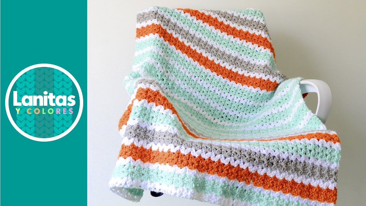 MANTA A CROCHET fácil | Lanitas y Colores