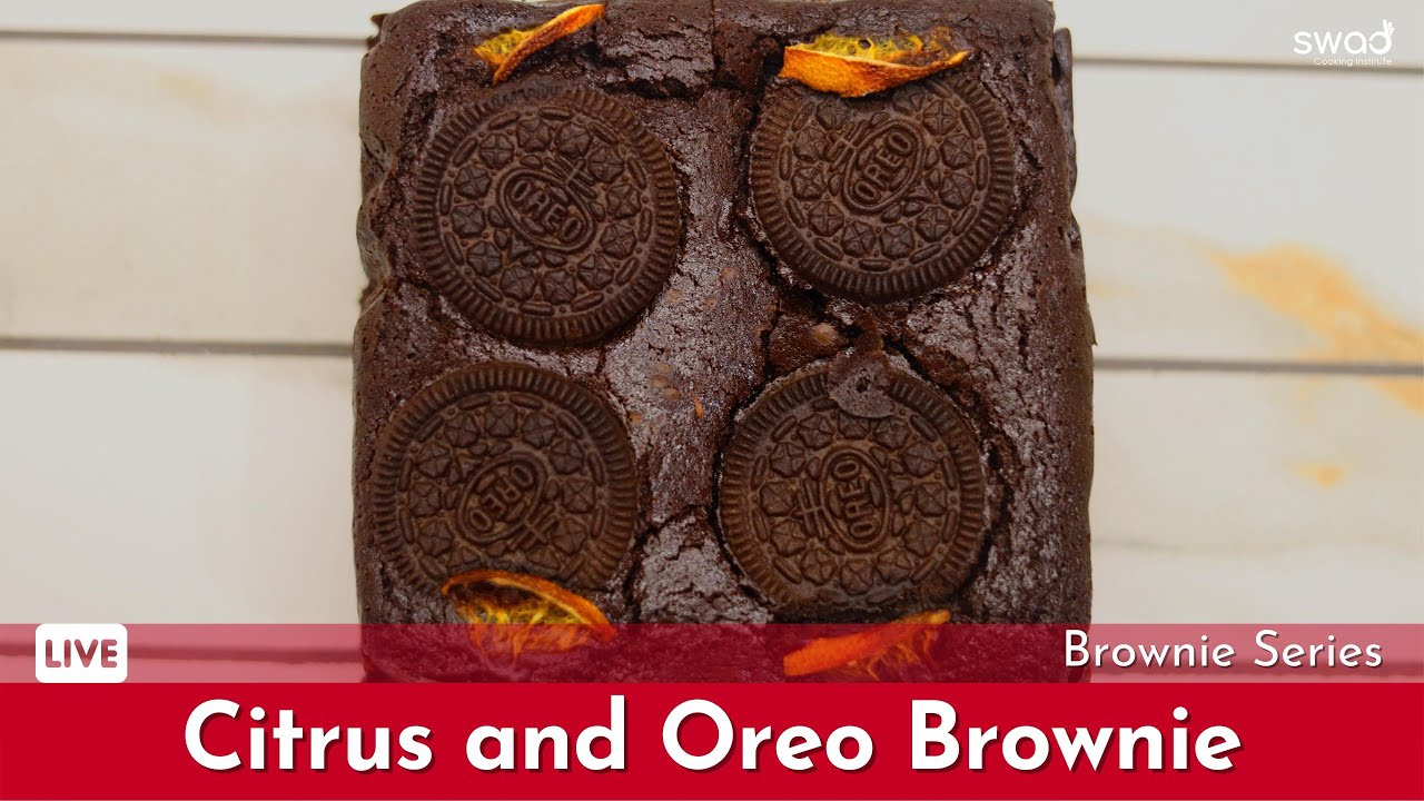 Citrus and Oreo Brownie | Oreo Biscuit Easy Recipe | Easy Eggless Dessert | How to make Brownie