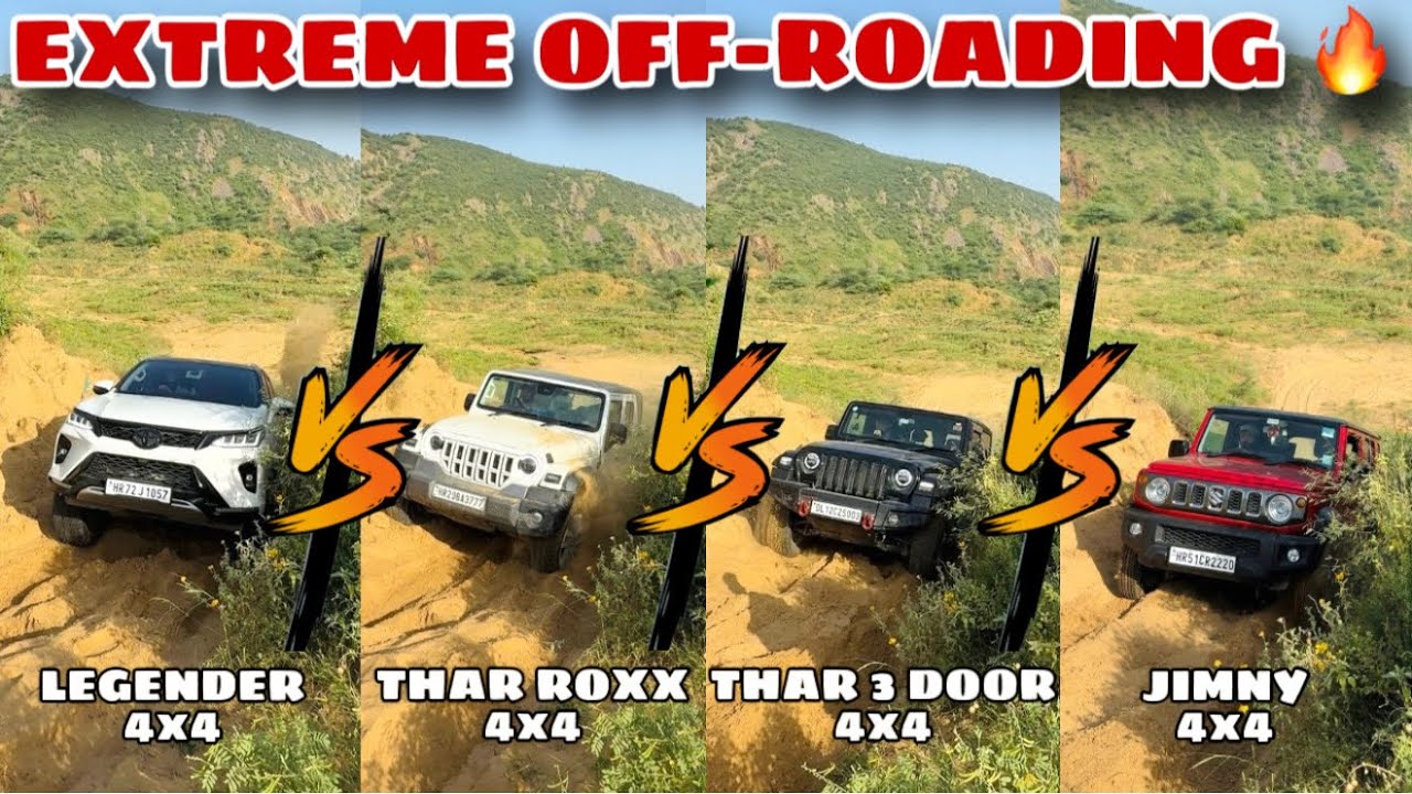 Legender Vs Thar Roxx Vs Jimny Vs Thar 3 Door Off-roading Battle🔥 | आज तो Extreme Off-roading कर दी😱