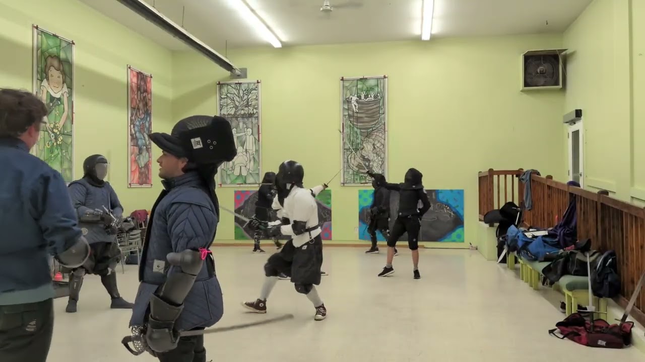 Ironwood Thursday class, Stephen & Tristan longsword 