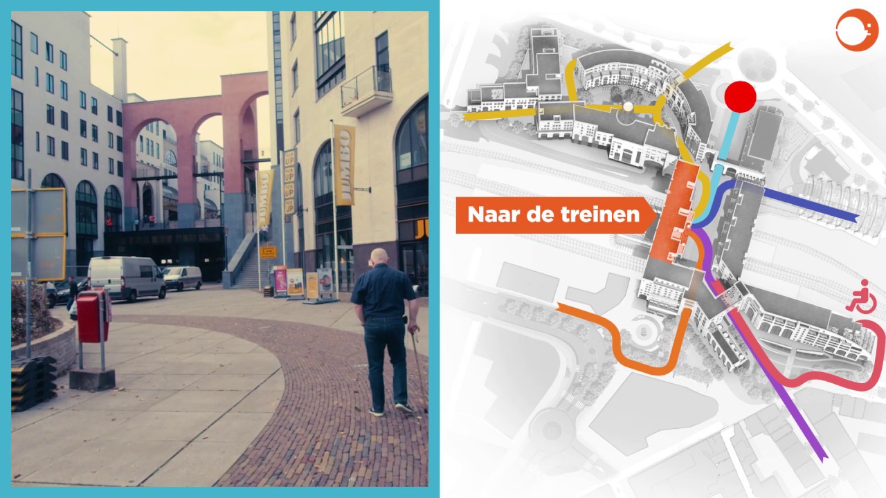 Station Heerlen aan het Spoorplein in Maankwartier