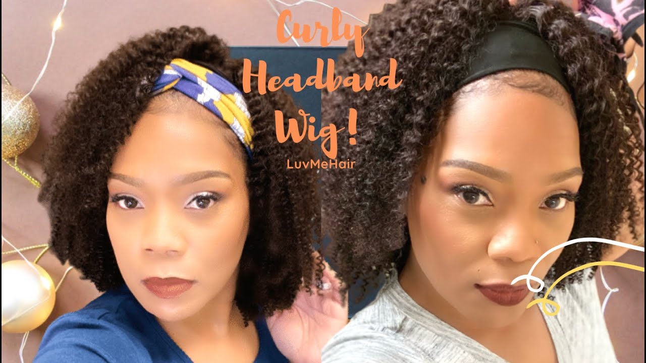 Headband Wig | Jerry Curl Wig from Luv Me Hair | Quick and Easy Over Sisterlocks!