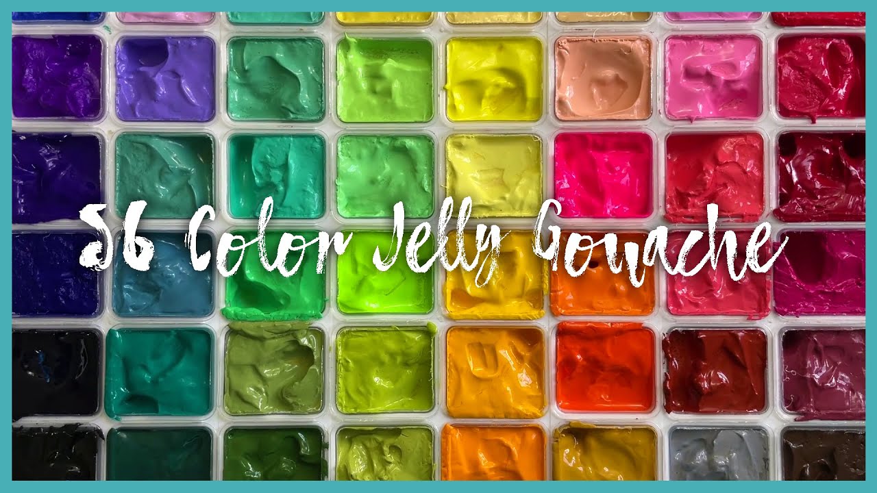 🎨 56 Color Himi Miya Jelly Gouache Paints // Unboxing & Swatching