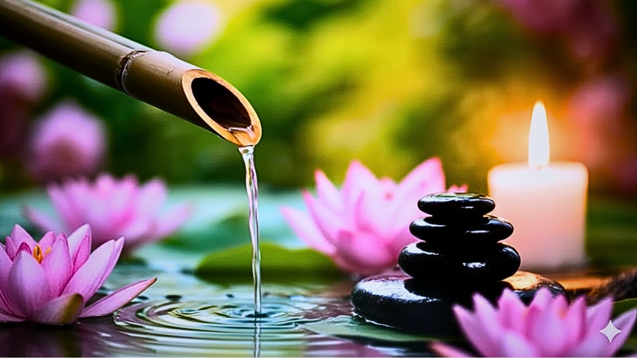 Relaxing Sleep Music with Bamboo Water Sound🌿Insomnia Relief, Calm Mind & Deep Sleep