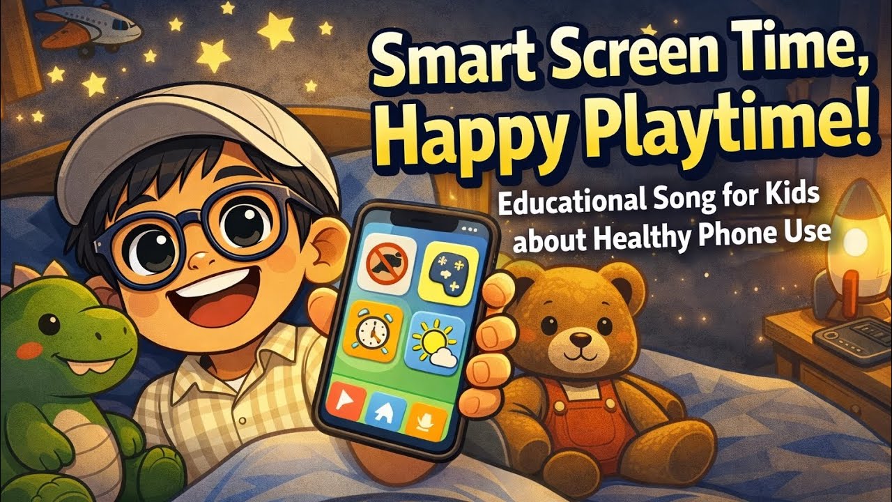 Educational Song for Kids about Healthy Phone Use | Smart Screen Time, Happy Playtime