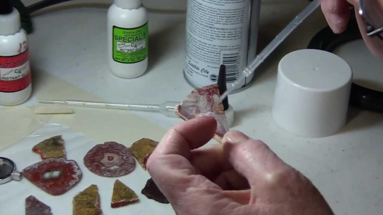 How to use Hot Stuff CA glue for lapidary applications- with Ed Johnson