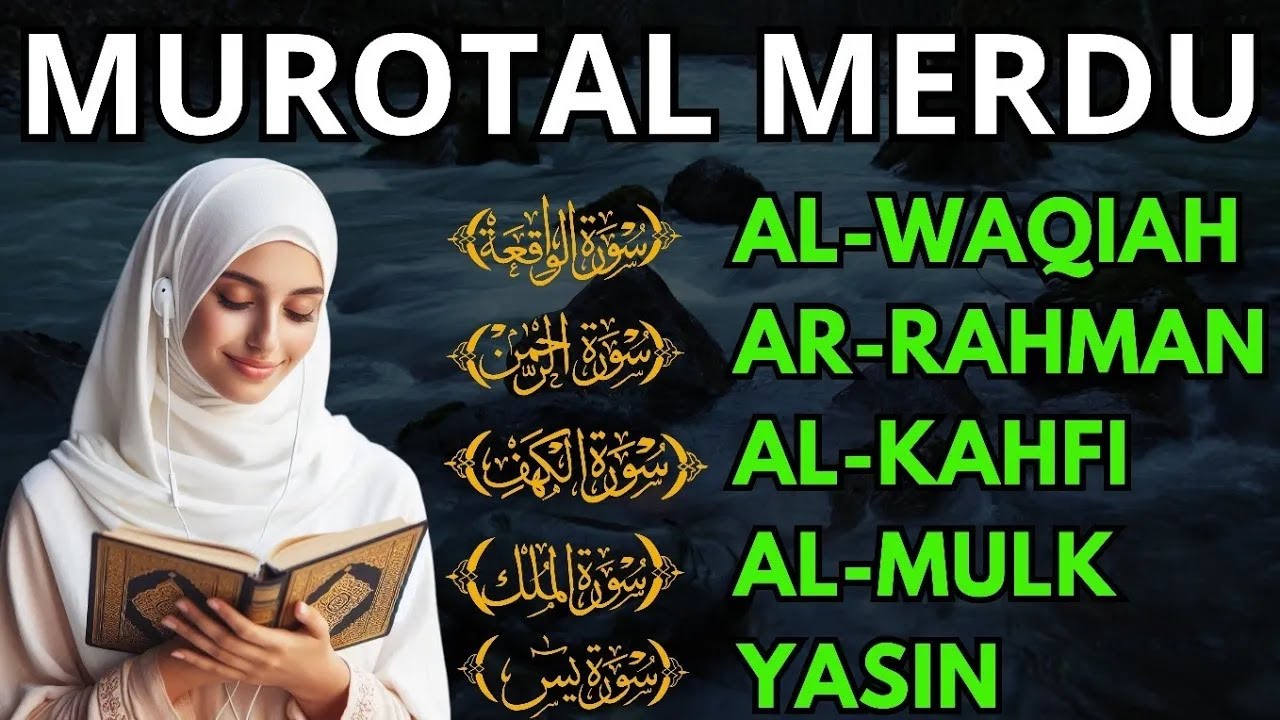 AMPUH Surah Merdu Pembuka Rezeki, Surah Penenang Hati,Al Waqiah, Al Mulk, Al Kahfi, Ar Rahman, Yasin