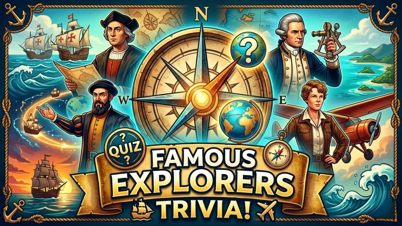 50 Famous Explorers Trivia Questions & Answers | History Quiz