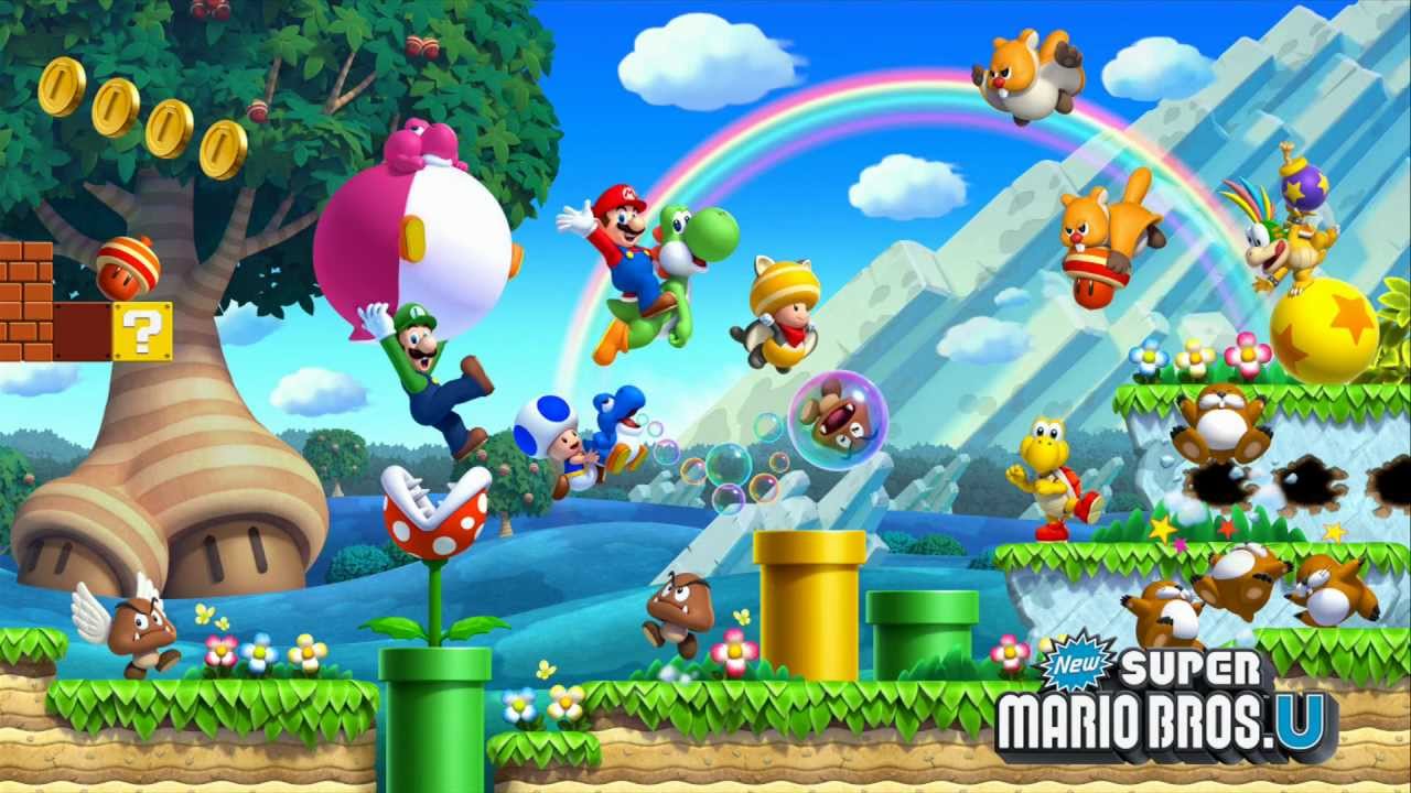 New Super Mario Bros U/ mundo 1 multijugador (parte 1)