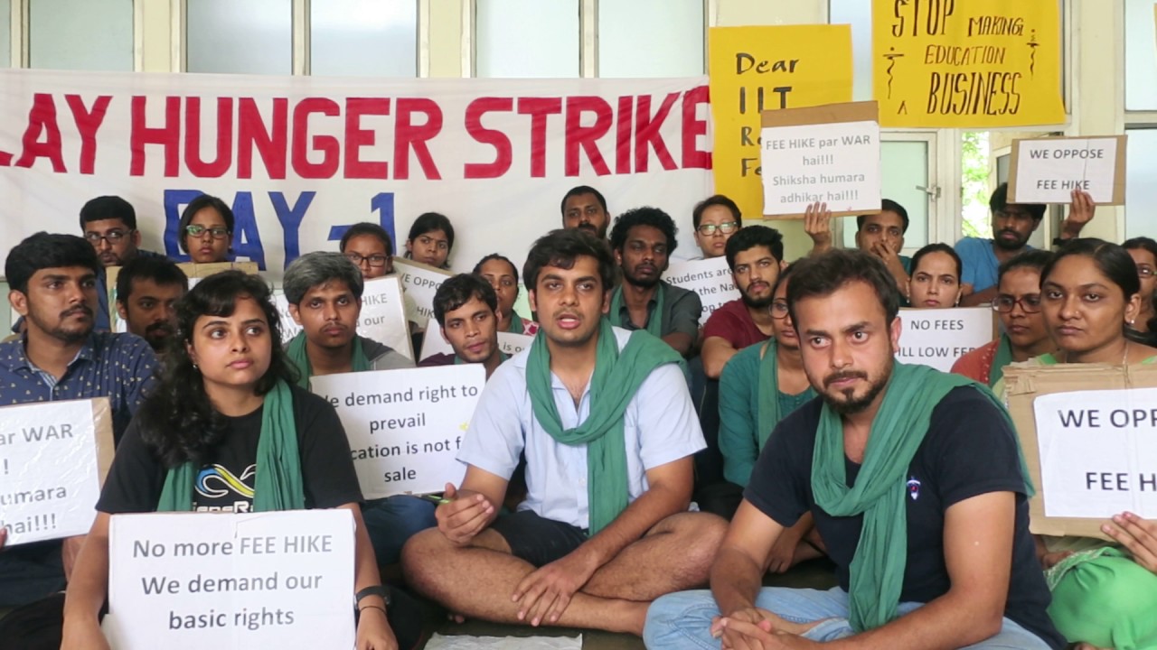 Relay Hunger Strike by Students Against Fee Hike, IIT Bombay