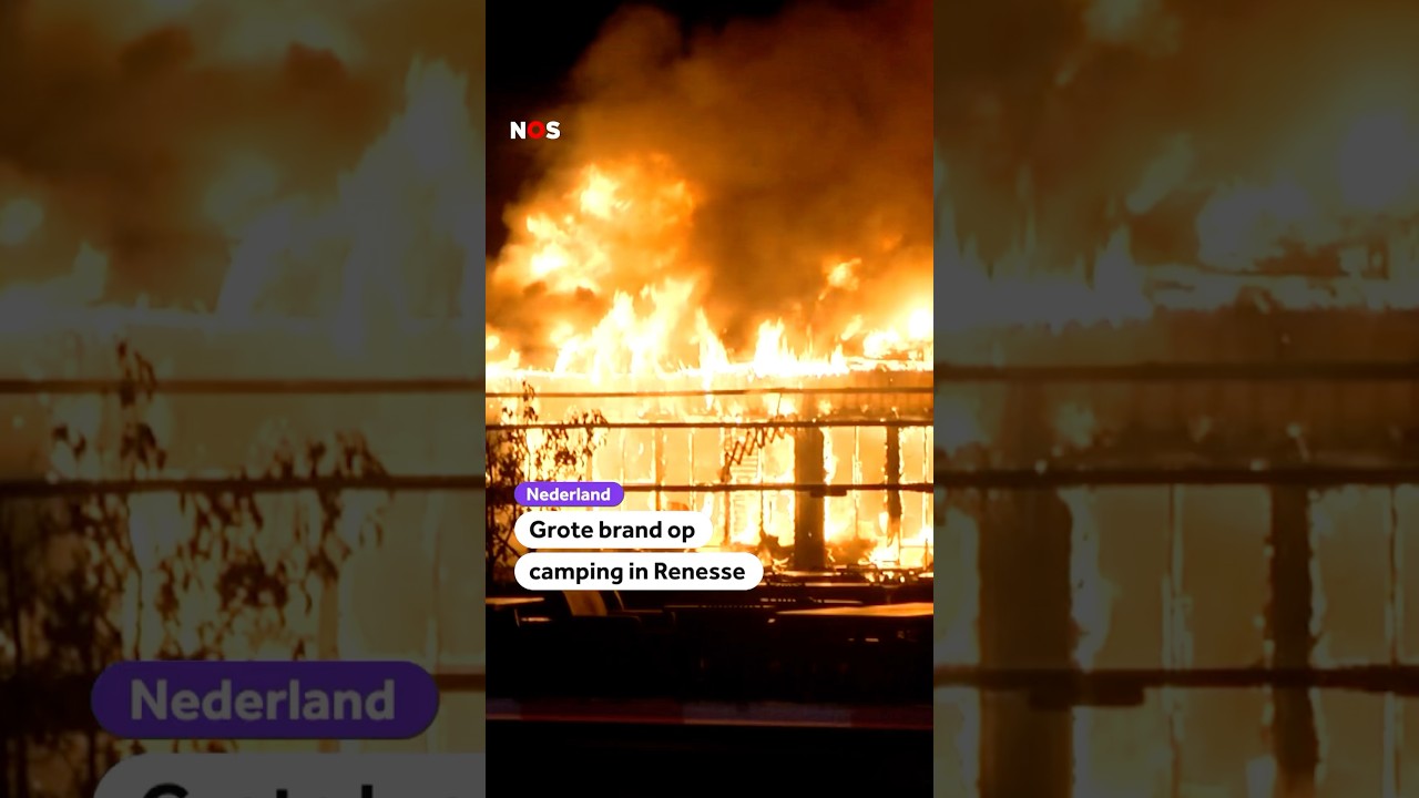Grote brand op camping in Renesse
