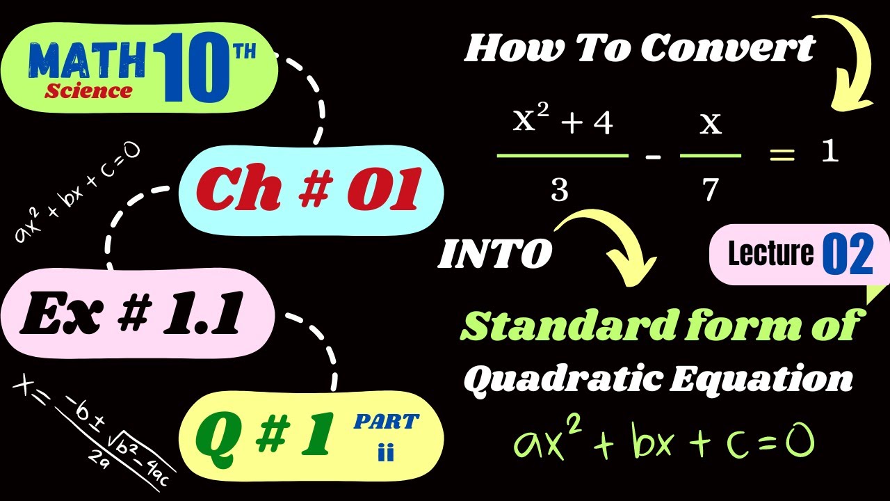 Lec 2 math10 Ex 1.1 Q1 | math 10th class chapter 1 | pure quadratic equation math 10