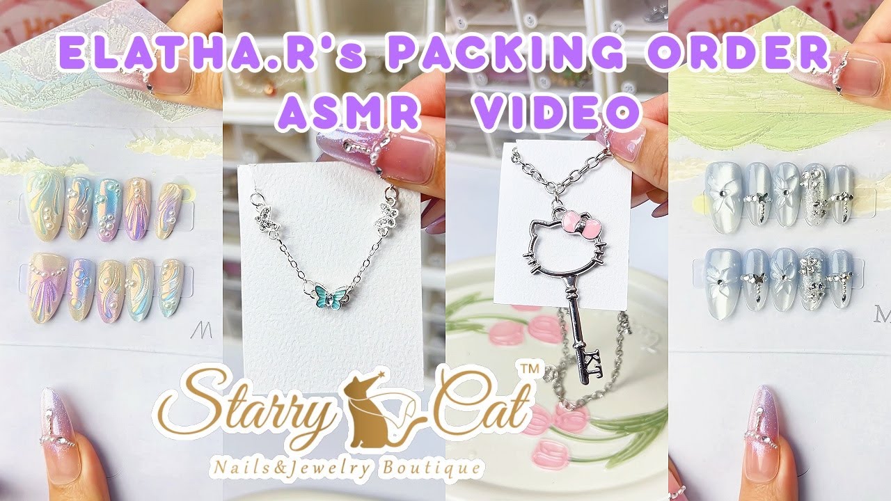 STARRY CAT GEL NAIL KIT PACKING ASMR | RELAXING PACKING PREP FOR NAIL LOVERS