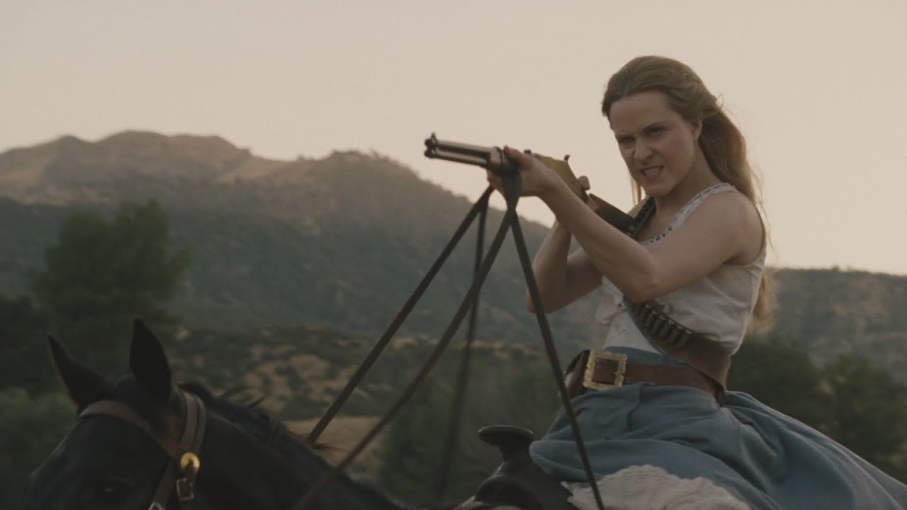 Westworld Season 2 Episode 1 | Dolores and Teddy on horseback shoot down guests