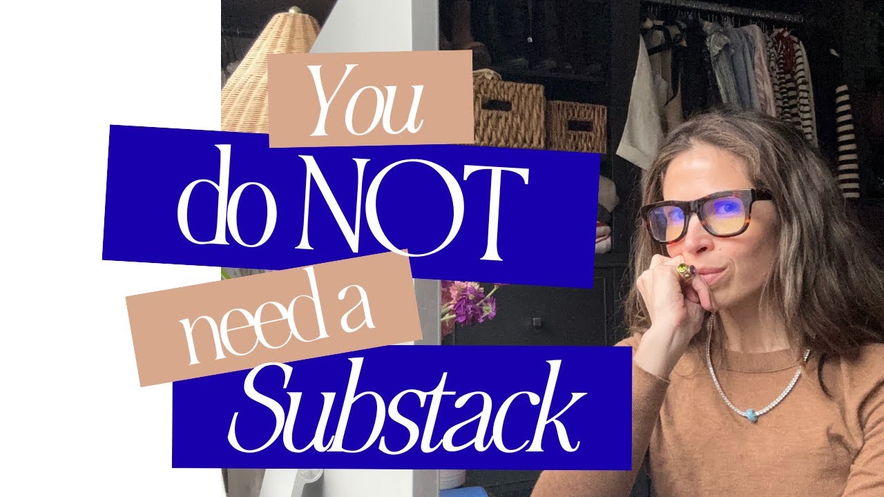 You need an email newsletter, but it DOES NOT need to be Substack