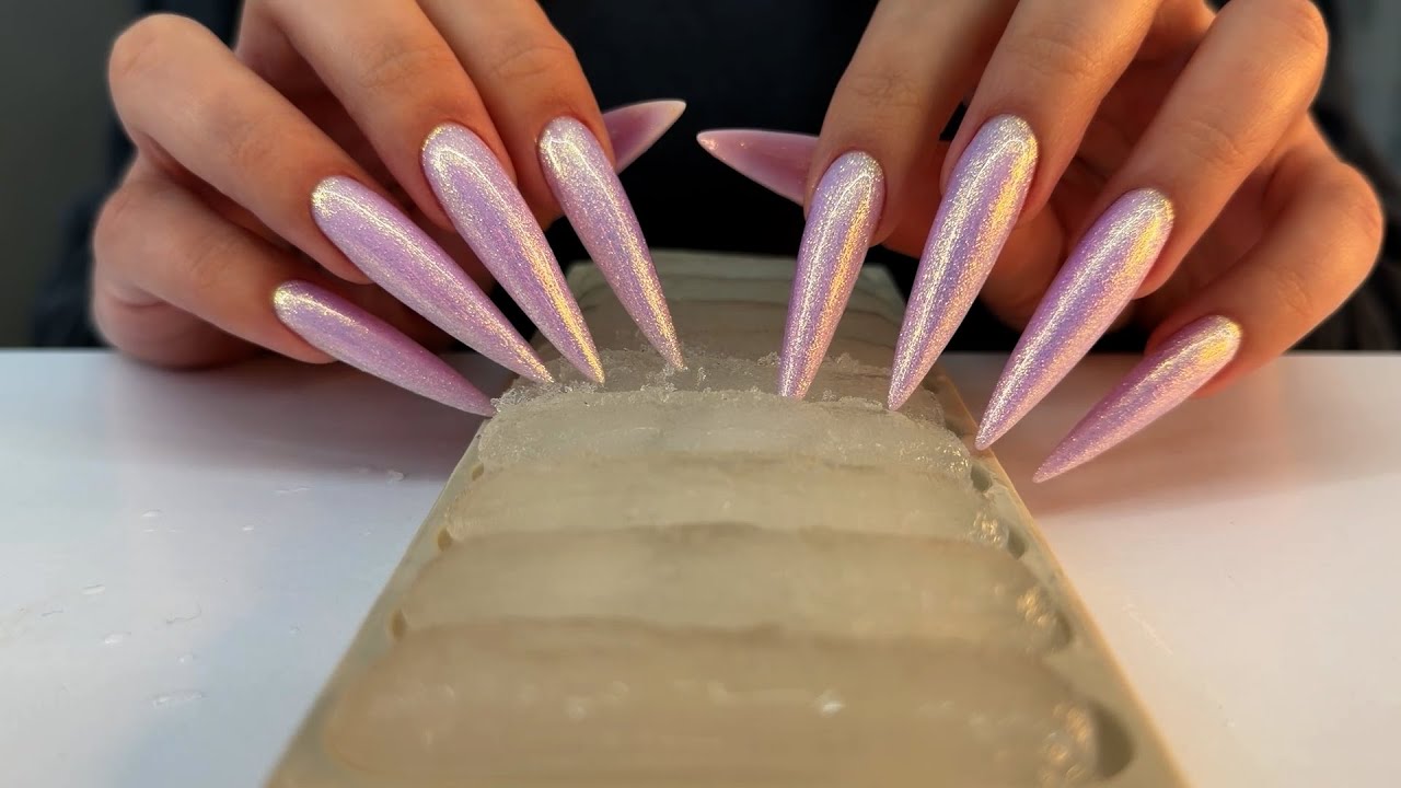 1 HOUR ASMR - ICE VS HIMALAYAN SALT 🧂 Tapping and Scratching !