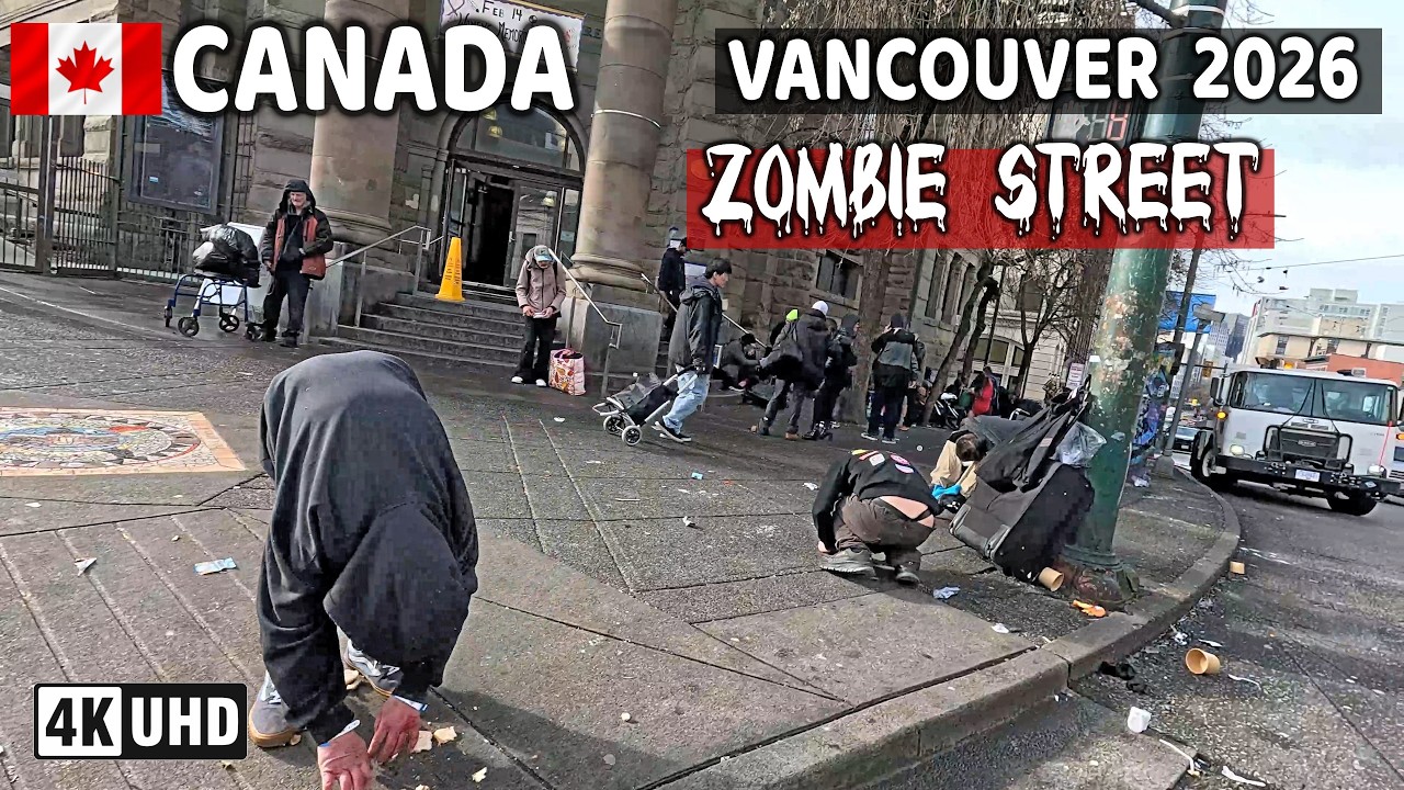 🇨🇦 【4K】 2026. East Hastings St. Downtown Vancouver BC, Canada. Street Walk. Go Pro Hero 13.
