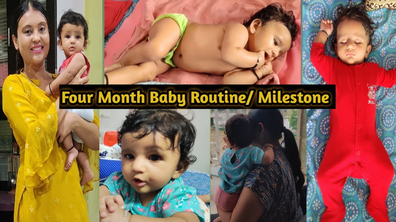 Four Month Baby Routine | Four Month Baby Milestone | 4 month baby Routine and development