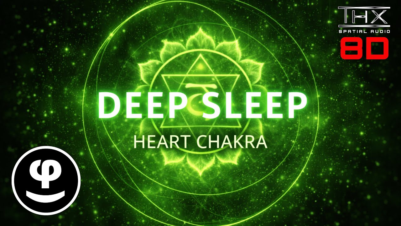 Deep Sleep | Heart Chakra | THX 8D Audio | Binaural Beats | Black Screen
