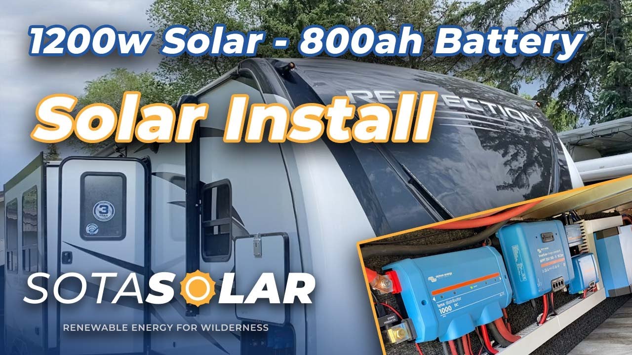 Grand Design Reflection Solar Install - 1200w, Victron Multiplus, Cerbo GX, 800ah of Battery