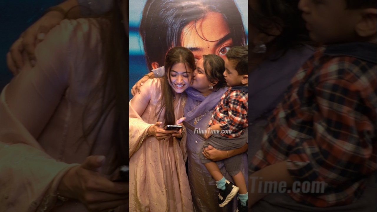 Lady Fan Surprise Kiss To Rashmika mandanna 😘 👌 at Fans Meet in Hyderabad | FilmyTime