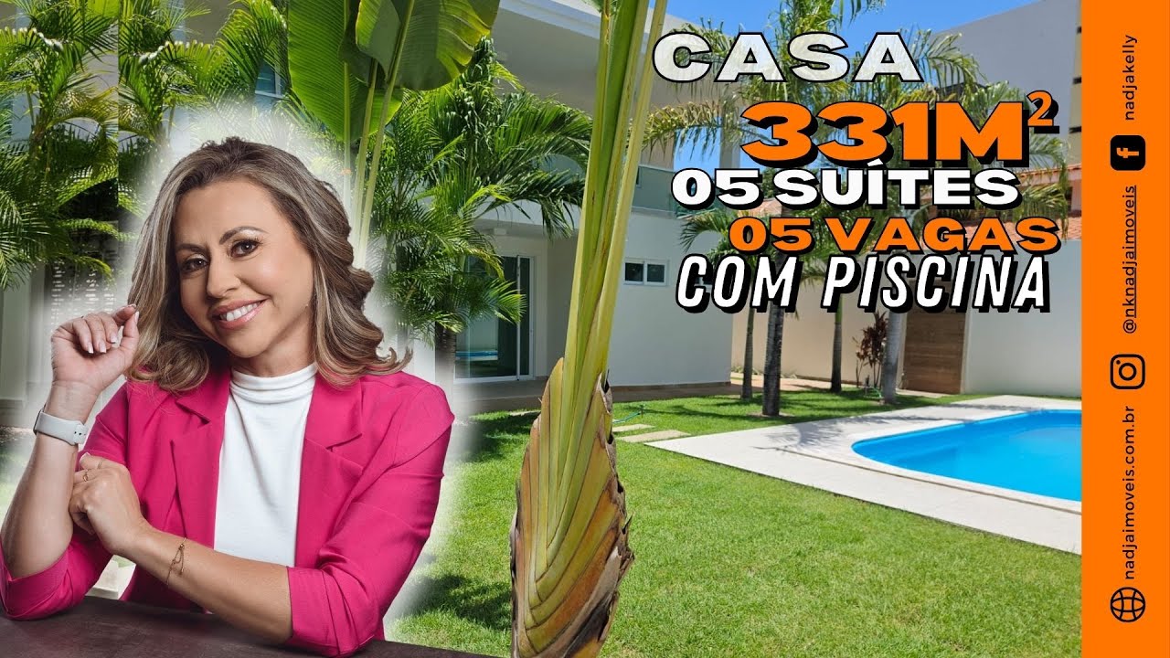 Casa de 331m² com 5 suítes e piscina à venda em Intermares - Cabedelo - PB.