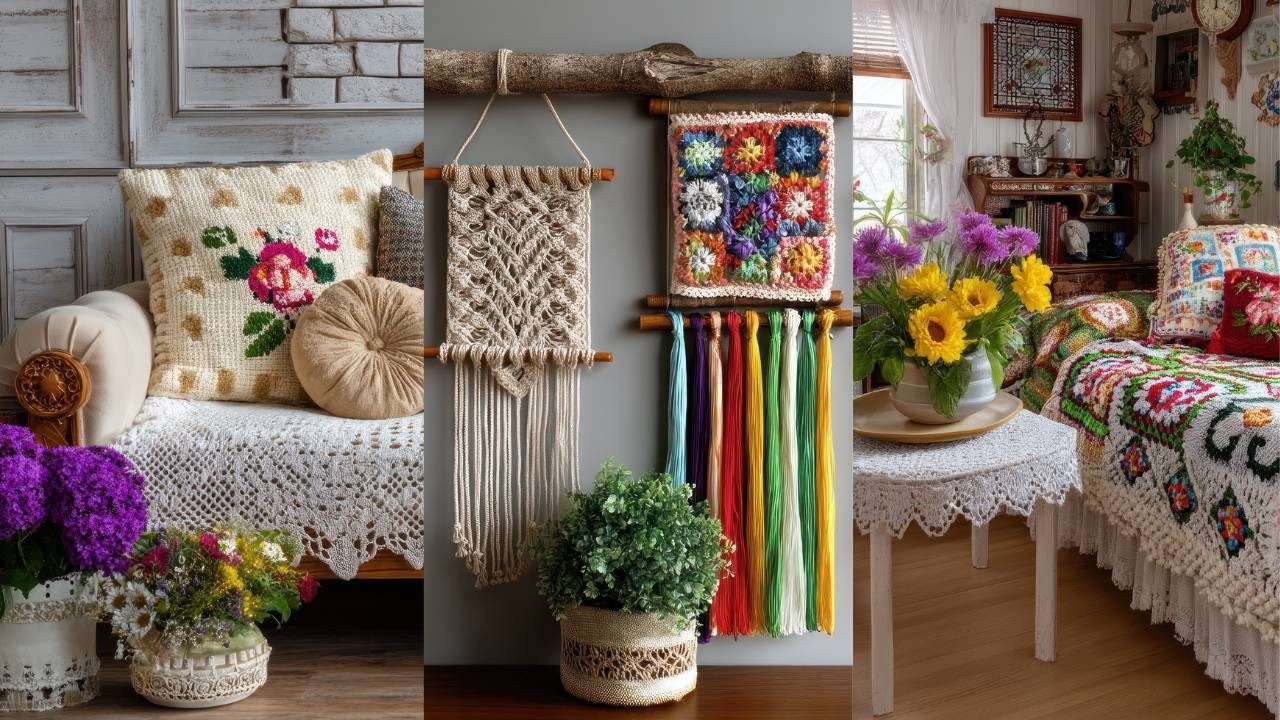 Grandma’s Crochet Revival 2025 | DIY Shabby Chic Home Decor Hacks for a Vintage Vibe