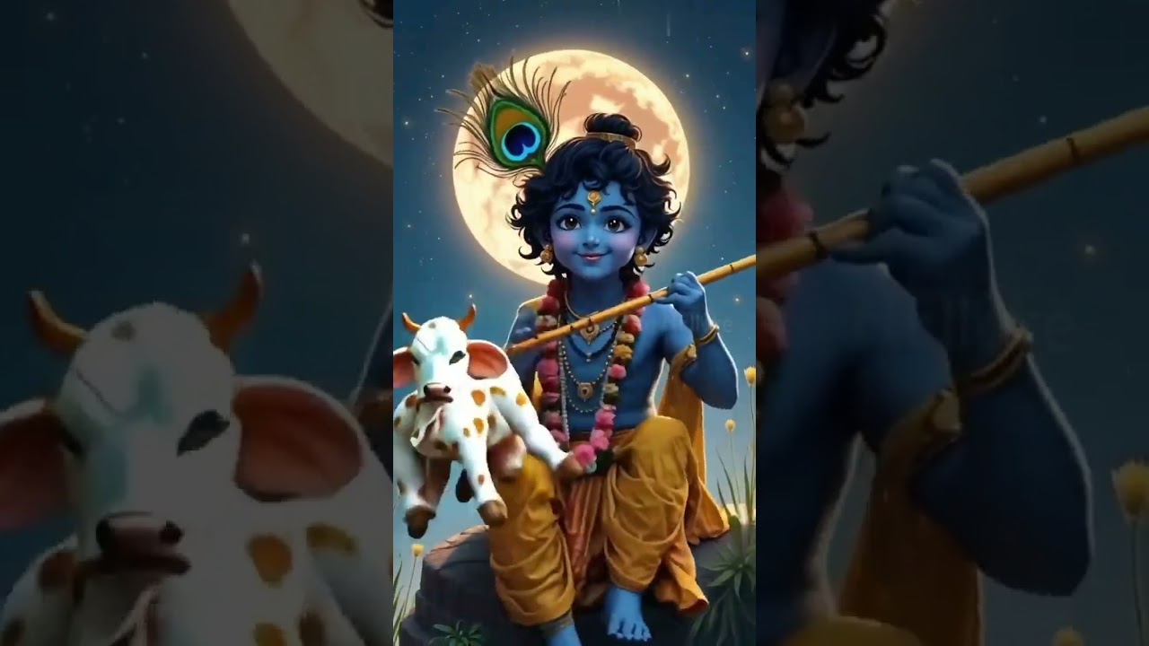 🙏 Lord Krishna Transforms 🙏 #magic #fusion #aishorts #lordkrishna #igt #harekrishna