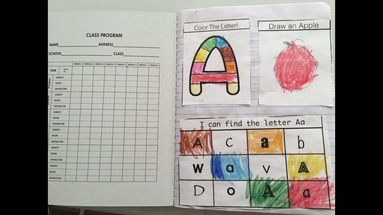 Alphabet Interactive Notebook for Preschool/Kindergarten teach letters and letter sounds
