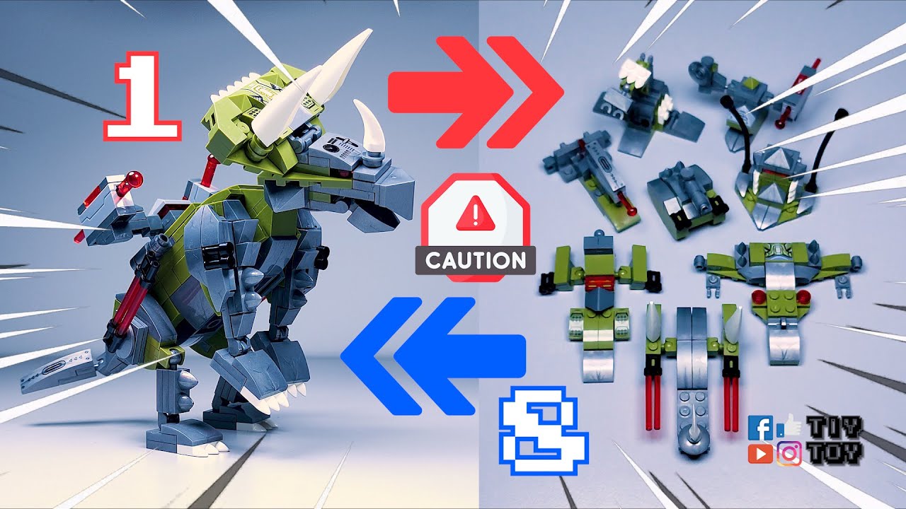 ⛔ [FULL] How to Build Robot Dinosaur Mech 【Unofficial】LEGO Jurassic World MOC Bricks & Blocks ЛЕГО