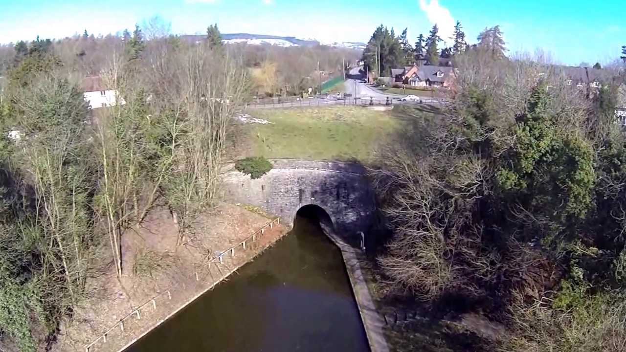 Spectacular views of Chirk Aqueduct and Chirk Viaduct by Quadcopter